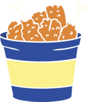 hand drawn cartoon doodle bucket of fried chicken png