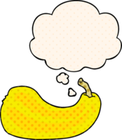 cartoon squash with thought bubble in comic book style png