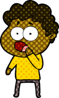 cartoon man gasping in surprise png