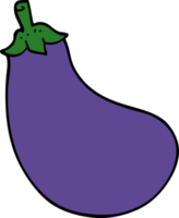 dessin animé doodle aubergine png