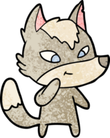 friendly cartoon wolf png