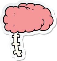 sticker of a cartoon brain png