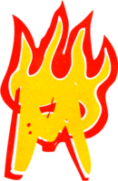 tecknad serie flammande brev png