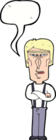 Cartoon wütender Mann mit Sprechblase png