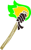 cartoon burning torch png