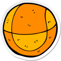 autocollant d'un ballon de basket de dessin animé png