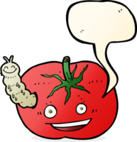 tomate de desenho animado com bug com balão png