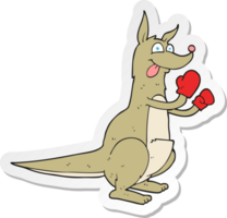 sticker of a cartoon boxing kangaroo png