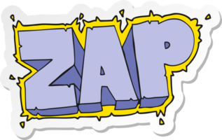autocollant d'un symbole de zap de dessin animé png