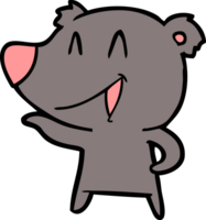 ridendo orso cartone animato png