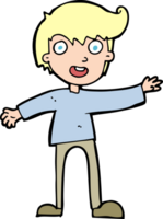 cartoon excited boy png