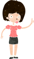 cartoon woman with idea png