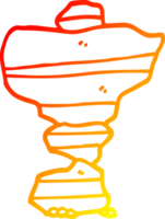 warm gradient line drawing of a cartoon of stacked stones png