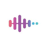 Sound wave logo design vector
