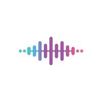sonido ola logo diseño vector