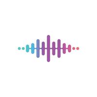 Sound wave logo design vector