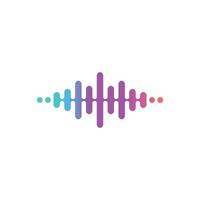 Sound wave logo design vector