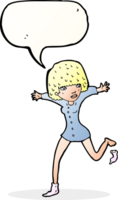 cartoon woman kicking off sock with speech bubble png