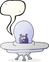 hand drawn speech bubble cartoon spaceship png