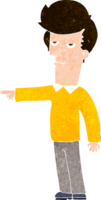 cartoon pointing man png