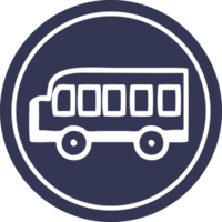 school bus circular icon symbol png