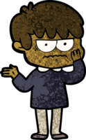 menino de desenho animado irritado png