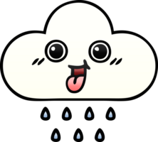 gradient shaded cartoon of a rain cloud png