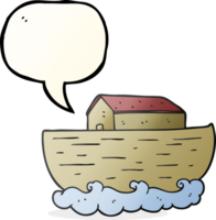 hand drawn speech bubble cartoon noah's ark png