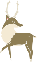 flat color style cartoon stag png