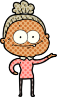 anciana feliz de dibujos animados png