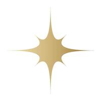 oro estrella brillar icono. dorado futurista formas.navidad estrellas iconos parpadea desde fuegos artificiales vector