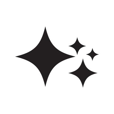 Star sparkle icons collection. Futuristic shape. Flash from fireworks. Christmas stars icon
