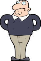 Cartoon besorgter Mann png