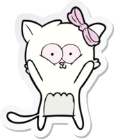 sticker van een cartoonkat png