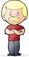 hombre de bigote varonil de dibujos animados png