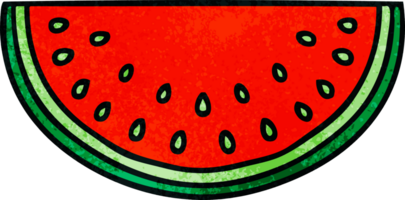 hand drawn quirky cartoon watermelon png