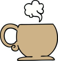 hand drawn quirky cartoon hot drink png