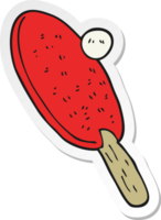 sticker of a cartoon table tennis bat png