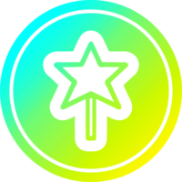 magic wand circular icon with cool gradient finish png