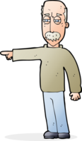 cartoon old man gesturing Get Out png