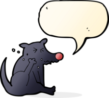 cartoon dog scratching with speech bubble png