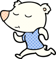 happy cartoon polar bear png