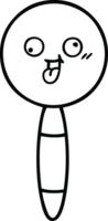 line drawing cartoon of a magnifying glass png