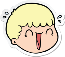 sticker of a cartoon male face png