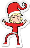 sticker of a santas helper cartoon png