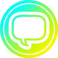speech bubble circular icon with cool gradient finish png