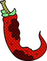 cartoon doodle red hot chilli pepper png