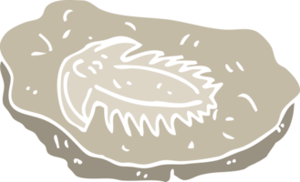 platt Färg illustration tecknad serie gammal fossil png