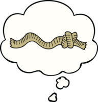 cartoon knotted rope with thought bubble png