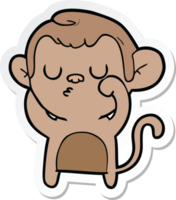 sticker of a cartoon monkey png